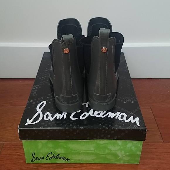 Sam Edelman Tinsley Moss green rain Chelsea boots. Size 7. - Picture 3 of 7